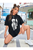 Baskılı T-shirt - Siyah