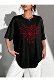 Baskılı T-shirt - Siyah