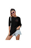 Baskılı T-shirt - Siyah