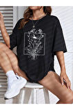 Baskılı T-shirt - Siyah