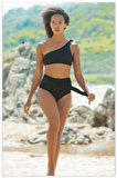 Siyah Bağlamalı Toparlayıcı Bikini Takım DB200552BT