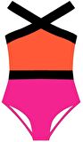 PEMBE-TURUNCU KIZ ÇOCUK MAYO DB200703CM
