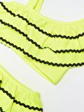 Sutaşı detaylı kız çocuk bikini takım