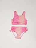 Yıldız baskılı kız çocuk bikini takım DB200737BT