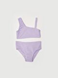 Dokulu kumaş kız çocuk bikini takım