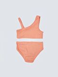 Dokulu kumaş kız çocuk bikini takım