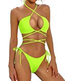 Bağlama Detaylı bikini takım DB200780BT