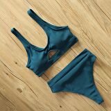 Dokulu özel kumaşlı Bikini Takım DB200785BT