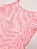 Coral beyaz çizgili fırfırlı kız çocuk mayo DB200791CM