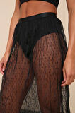 Fırıfırlı uzun dantel etek