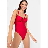 Büzgü detaylı mayo