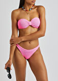 Straplez Dokulu kumaş Bikini Takım