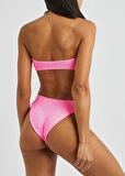 Straplez Dokulu kumaş Bikini Takım