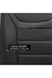 UNİVERSAL JASPER GRİ Seat Leon 1999-2006 Uyumlu Oto Koltuk Kılıfı