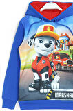 Paw Patrol Marshall 3d Baskılı Erkek Çocuk Uzun Kollu Kapüşonlu Sweatshirt Hoodie Saks