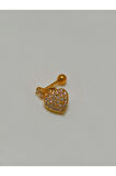 Cerrahi Çelik Sallantılı Altın Kalp Zirkon Tragus Helix Conch Piercing