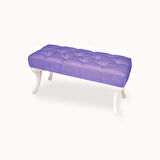 Bench Puf Kapitoneli - Mor