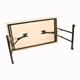 Banket Werzalit Oval Masa 94x146  (ESB-SIYAH) - Koyu Ahşap (Katlanır)