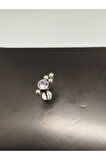 Cerrahi Çelik Tek Mor Taş Dört Top Çelik Tragus Helix Conch Piercing