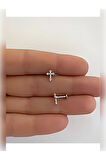 Zikon Gama Haç Altın Tragus Helix Piercing