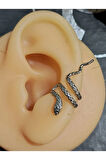 Sıkıştırma Yılan Pirinç Rhodium Orbital Piercing,