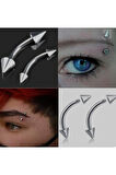 Cerrahi Çelik Spayk 3mm X 6mm X 1.2mm Çelik Banana Piercing