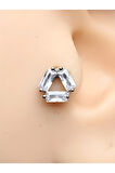 Cerrahi Çelik 3 Baget Kristal Zirkon Çelik 6x1.2mm Labret Piercing