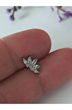 Cerrahi Çelik Tiara Kristal Zirkon Çelik 6x1.2mm Labret Piercing