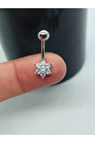 Cerrahi Çelik Mod 7733 Zirkon Çelik Göbek Piercing