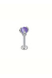 Cerrahi Çelik Pençe Doğal Taş Lapis Çelik Tragus Piercing