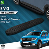 S-Dizayn Dacia Sandero 2 Stepway Evo Siyah Yan Basamak 173 Cm 2013-2020 A+ Kalite