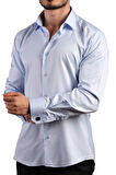 Mavi 8 Drop Ekstra Uzun Kol Dar Kesim Micro Kumaş Kol Düğmeli Slim Fit Erkek Gömlek - 197-4