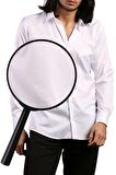 Beyaz Yakma Desenli Dar Kesim Micro Kumaş Kol Düğmeli Slim Fit Erkek Gömlek - 222-1
