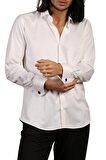 Krem Yakma Desenli Dar Kesim Micro Kumaş Kol Düğmeli Slim Fit Erkek Gömlek - 222-10