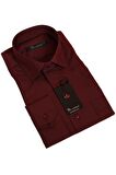 Bordo Rahat Kesim Cepli Uzun Kol Regular Fit Erkek Gömlek  - 150-13
