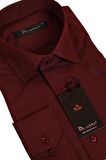 Bordo Rahat Kesim Cepli Uzun Kol Regular Fit Erkek Gömlek  - 150-13