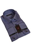 İndigo Büyük Beden Rahat Kesim Micro Kumaş Kol Düğmeli Regular Fit Erkek Gömlek - 190-5