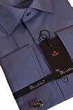 İndigo Dar Kesim Micro Kumaş Kol Düğmeli Slim Fit Erkek Gömlek - 201-5