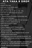 Beyaz Ekstra Uzun Kol 8 Drop Damatlık Ata Yaka Kol Düğmeli Slim Fit Smokin Gömlek - 013