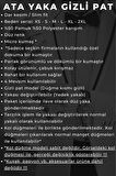 Beyaz Gizli Düğmeli Damatlık Ata Yaka Kol Düğmeli Slim Fit Smokin Gömlek - 001