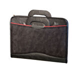Executive Siyah Suni Deri Evrak Çantası (36,5x27cm): Hesaplı Makineli
