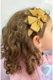 D’Arya Taba Hardal Büyük Fiyonk Bebek ve Kız Çocuk Saç Bandı – Kawaii Korean Style DD199