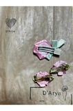 DD362 El Yapımı Nikah | Davet /Mevlüt / Düğün 3’lü Saten Çiçekli Toka Seti – Pembe Renkli