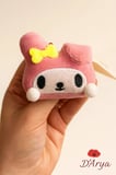 DD537 Pembe Kuromi Pelüş Oyuncak – Hello Kitty Arkadaşı Mini Kawaii Figür