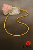 DD538 Gold Kare Boncuklu Mint Detaylı Kolye – Zarif ve Modern Tasarım