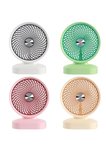 DD5007 Masaüstü Şarjlı Fan 3 Kademeli Taşınabilir Vantilatör Hafif Taşınabilir Serinletici Mini Klima Fan