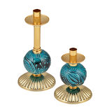 DEDE İKİLİ YEŞİL ÇİNİLİ MUMLUK GOLD DEKORATİF OBJE
