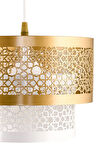 İKİ KATLI METAL SARKIT PASTA AVİZE
