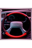 DİKİŞLİ DİREKSİYON KILIFI SİYAH/KIRMIZI DERİ SİYAH DİKİŞLİ ISUZU NPR İÇİN HIZLI KARGO