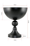 METAL MEYVELİK SİYAH-METAL DETAYLI